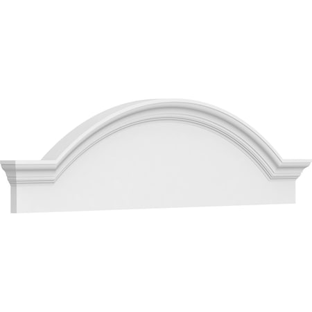 Ekena Millwork Segment Arch W/ Flankers Smooth Architectural Grade PVC Pediment, 48"W x 13"H x 2-1/2"P PEDPS048X130SGF00